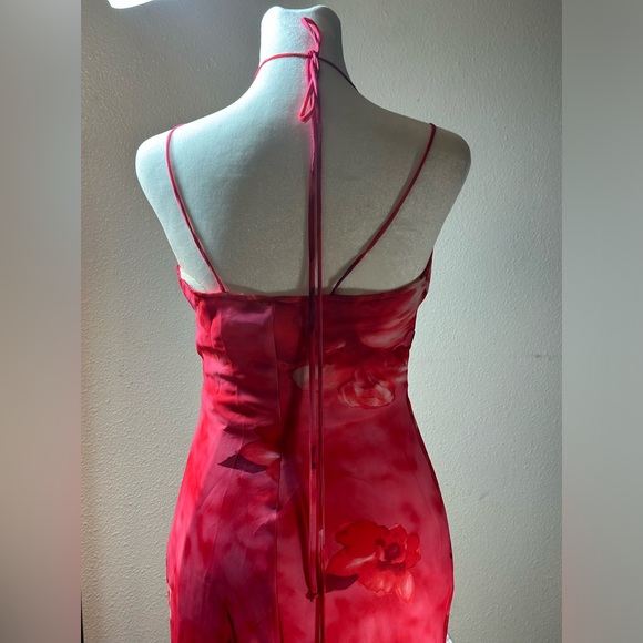 COPY - Vintage Y2k floral hot pink dress size 3 - Picture 3 of 17